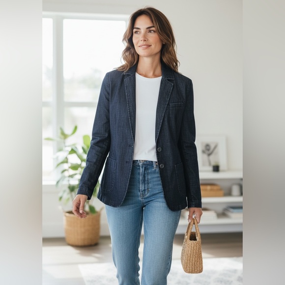 Anthropologie Jackets & Blazers - Size S Cotton denim blazer, Pilcro and the Letterpress for Anthropologie
